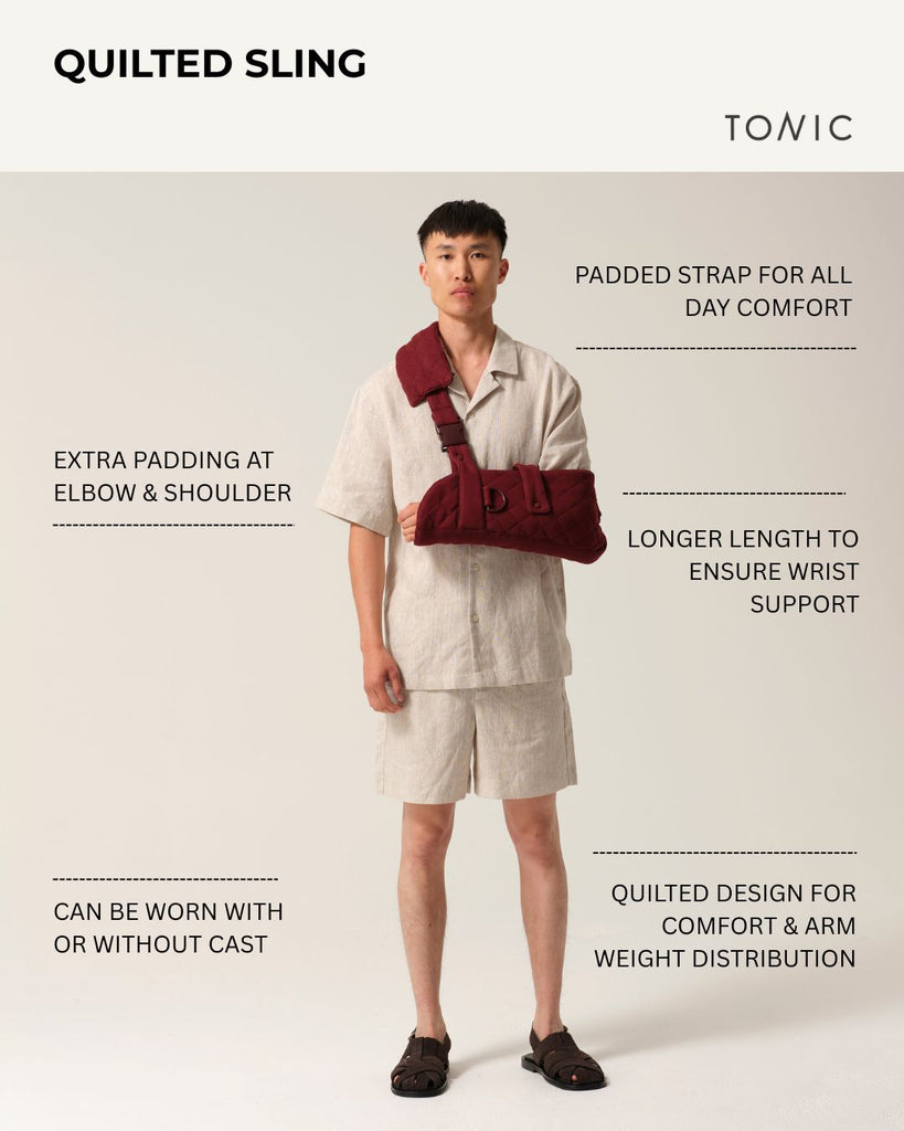 Mens Quilted Arm Sling® Burgundy