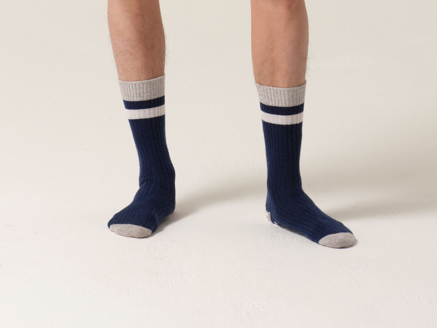 Cashmere Hospital Socks Navy