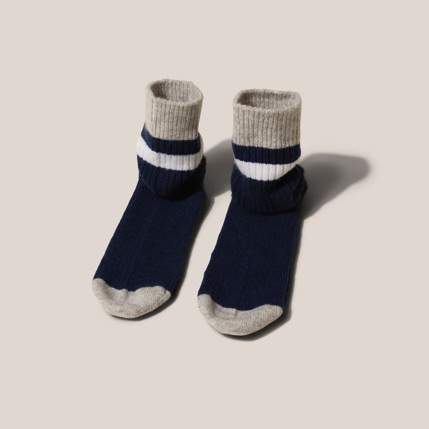 Cashmere Hospital Socks Navy
