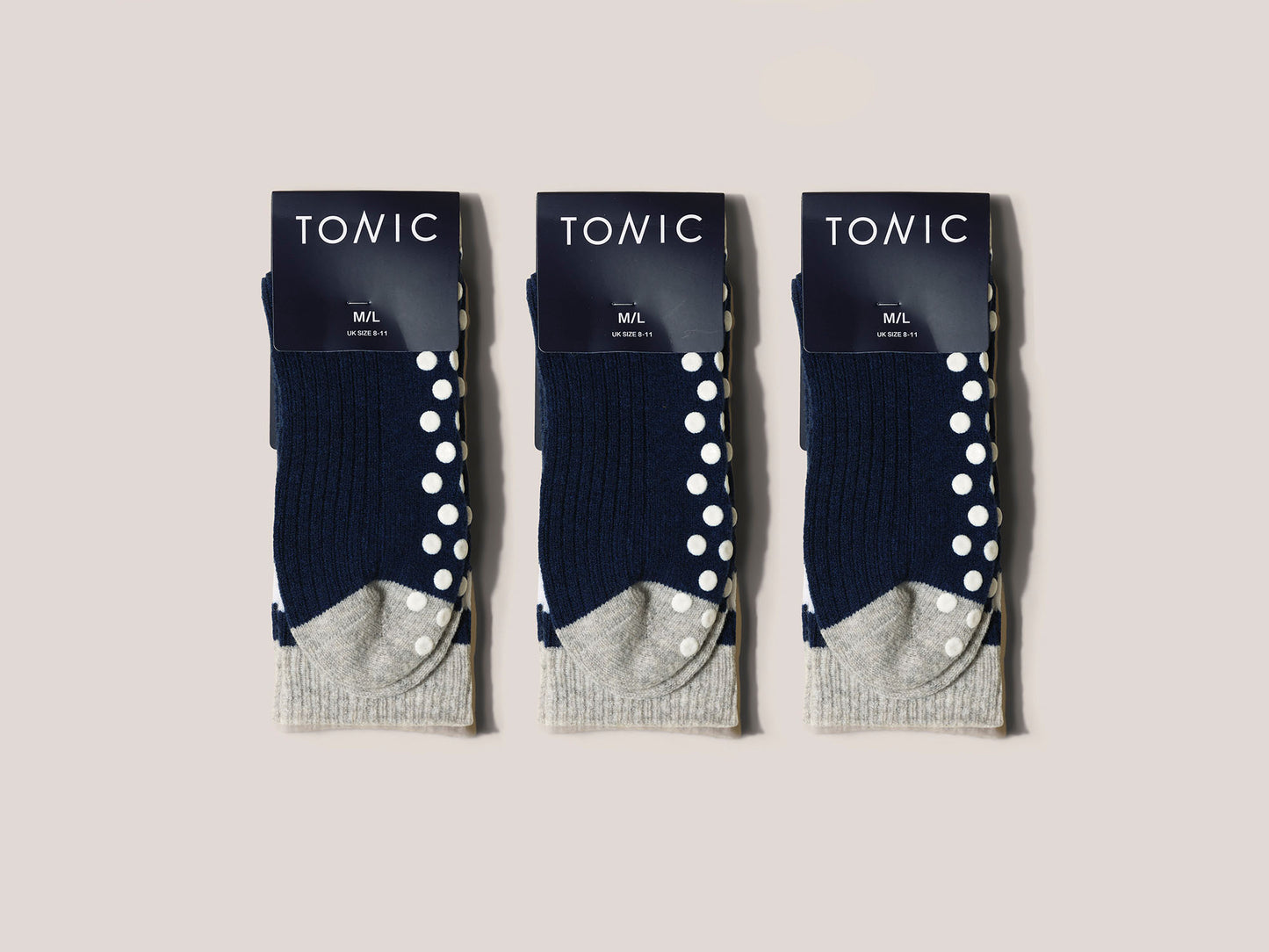 Cashmere Hospital Socks Navy