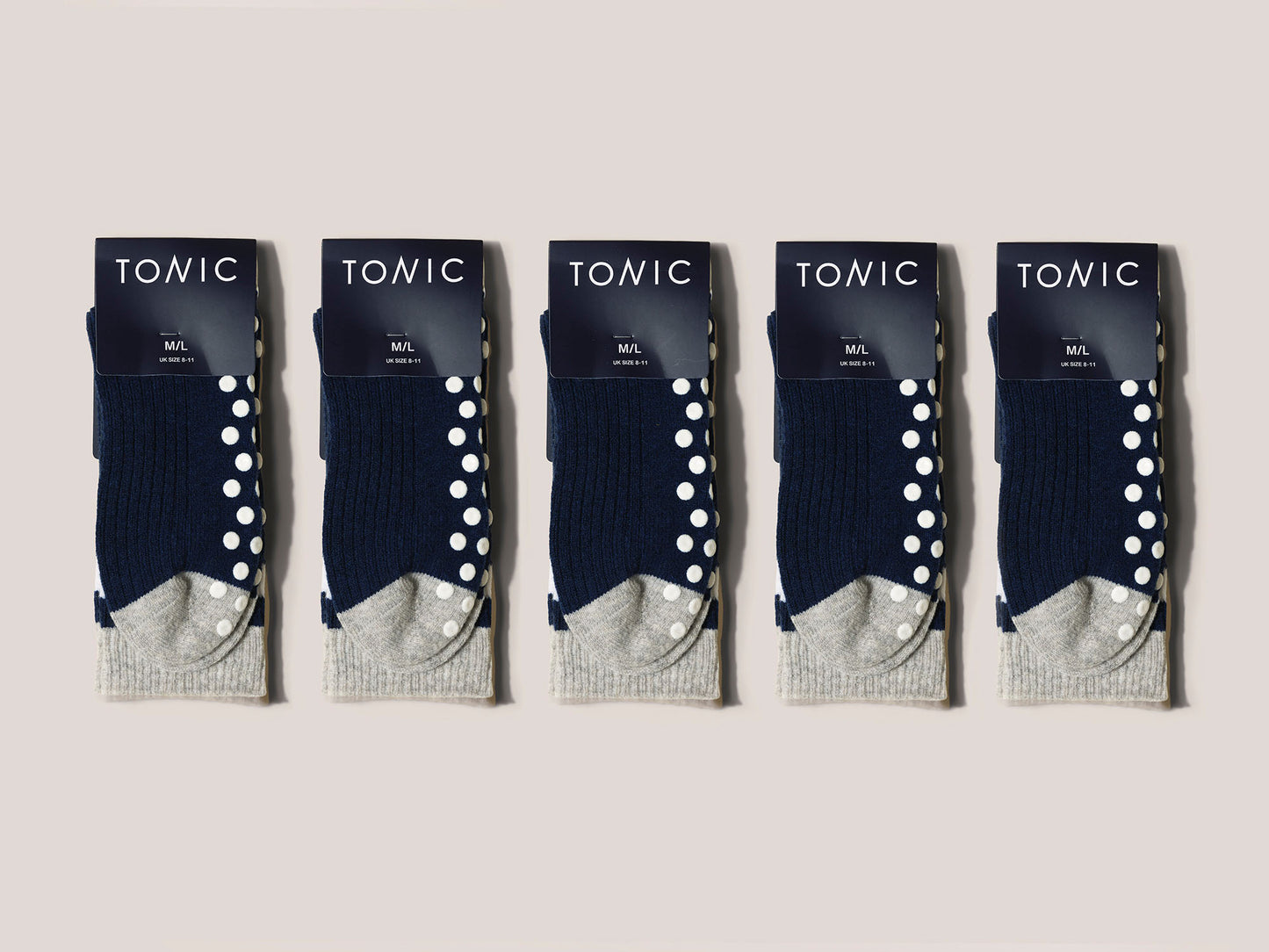 Cashmere Hospital Socks Navy