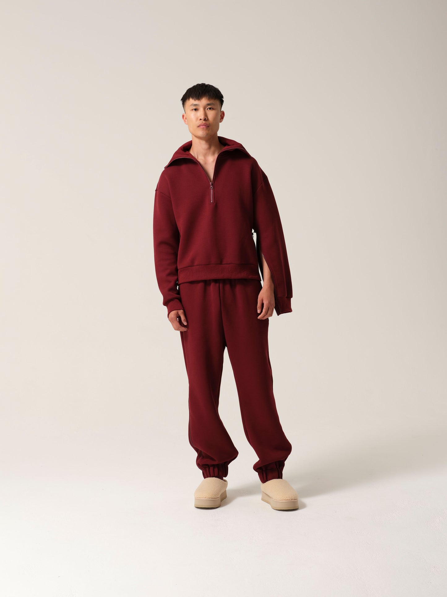 Mens Longevity Tracksuit Burgundy