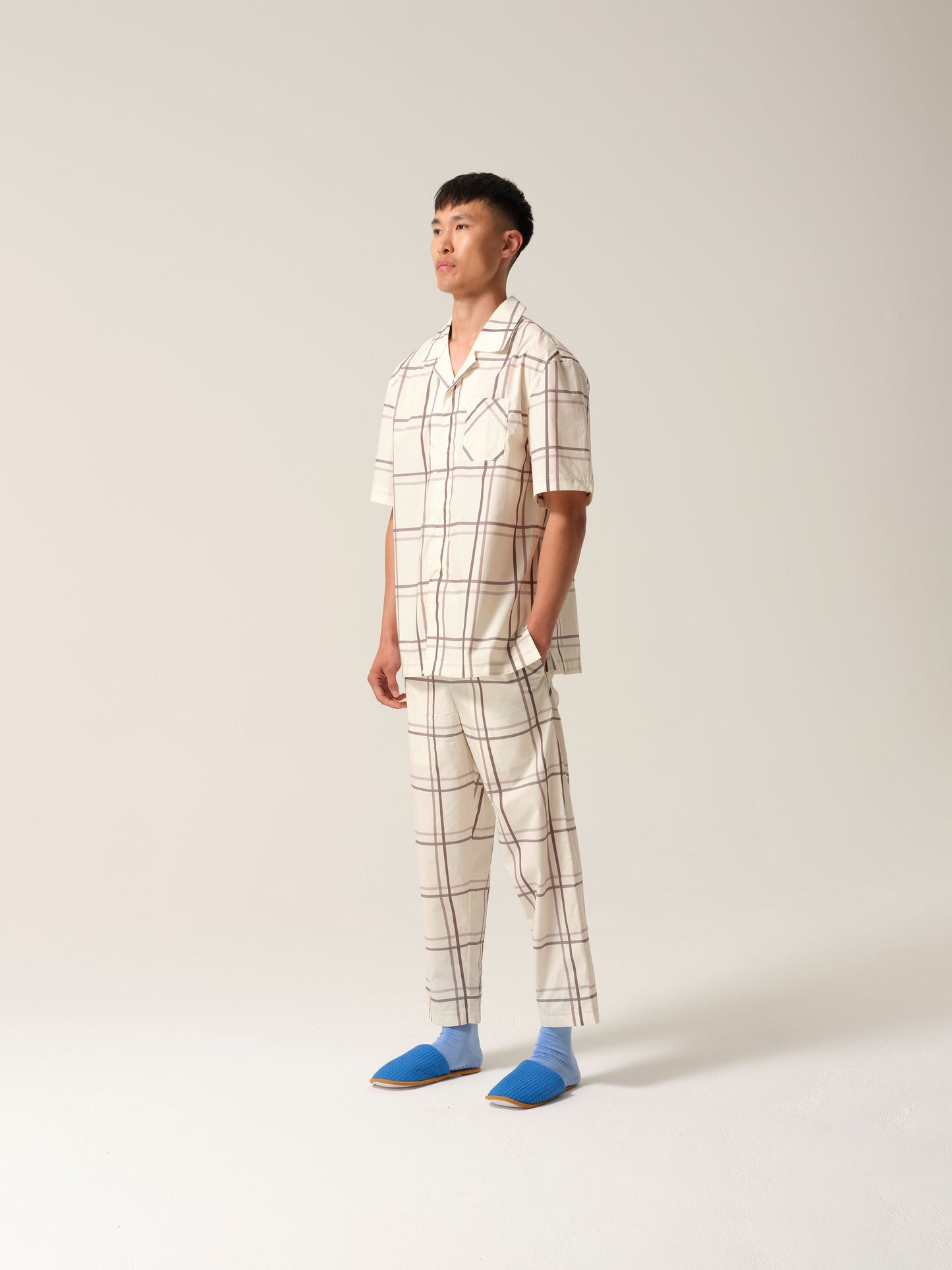 Mens Noah Long PJs Silver Linings