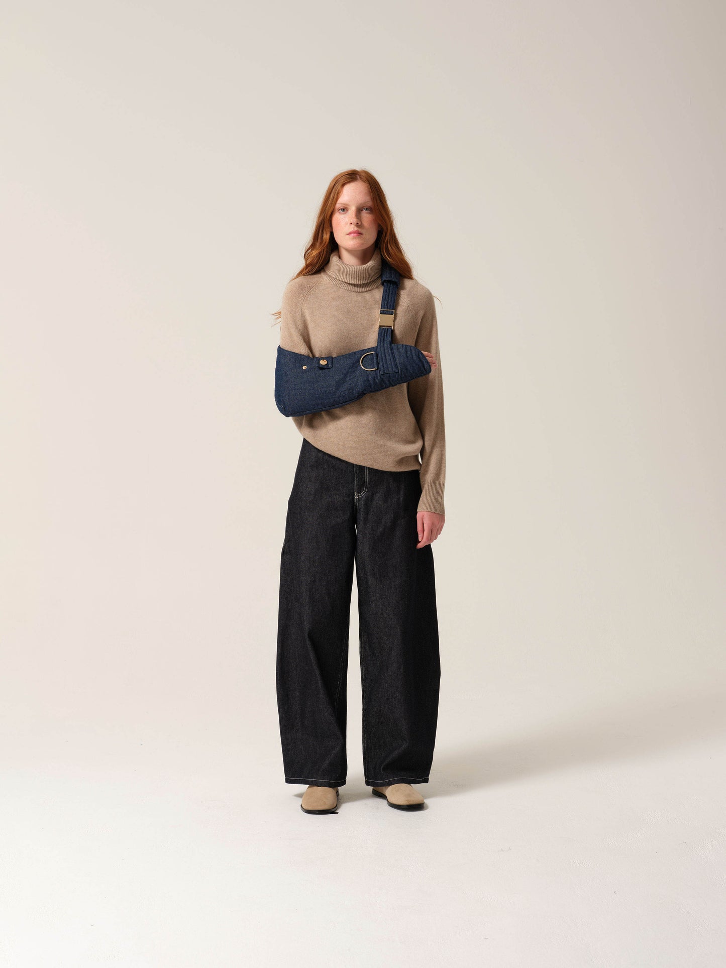 Womens Sculpture Sling® Denim/Gold