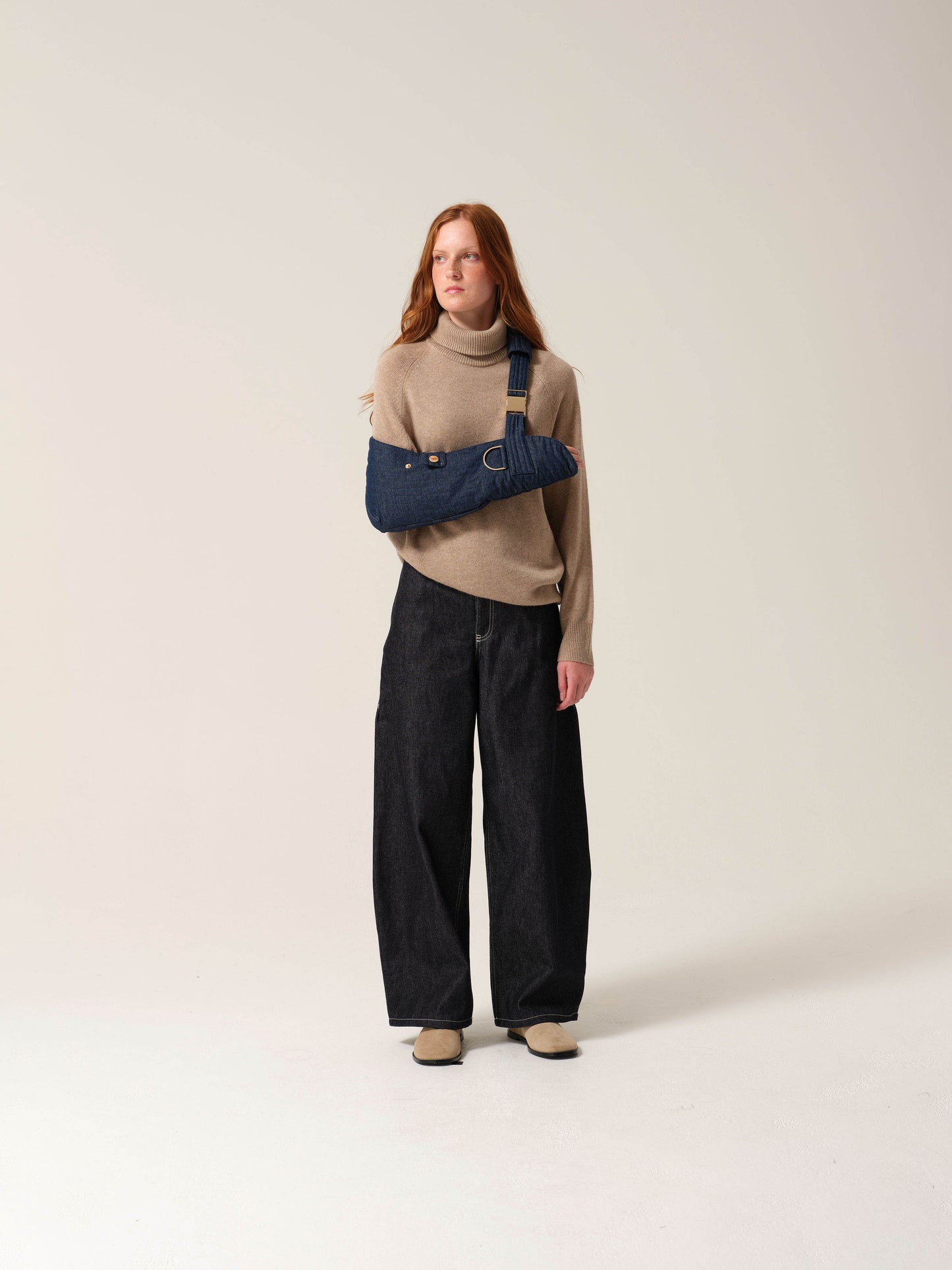 Womens Sculpture Sling® Denim/Gold