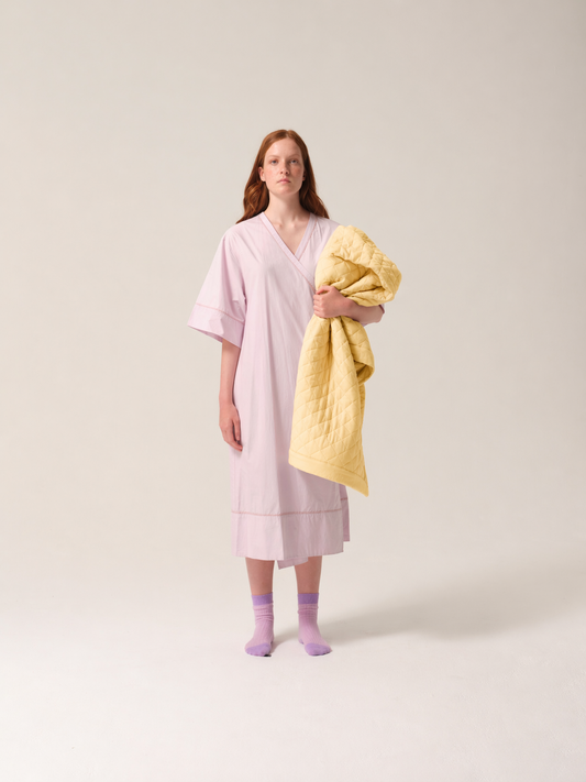 Quilted Treatment Day Blanket Set Lemon