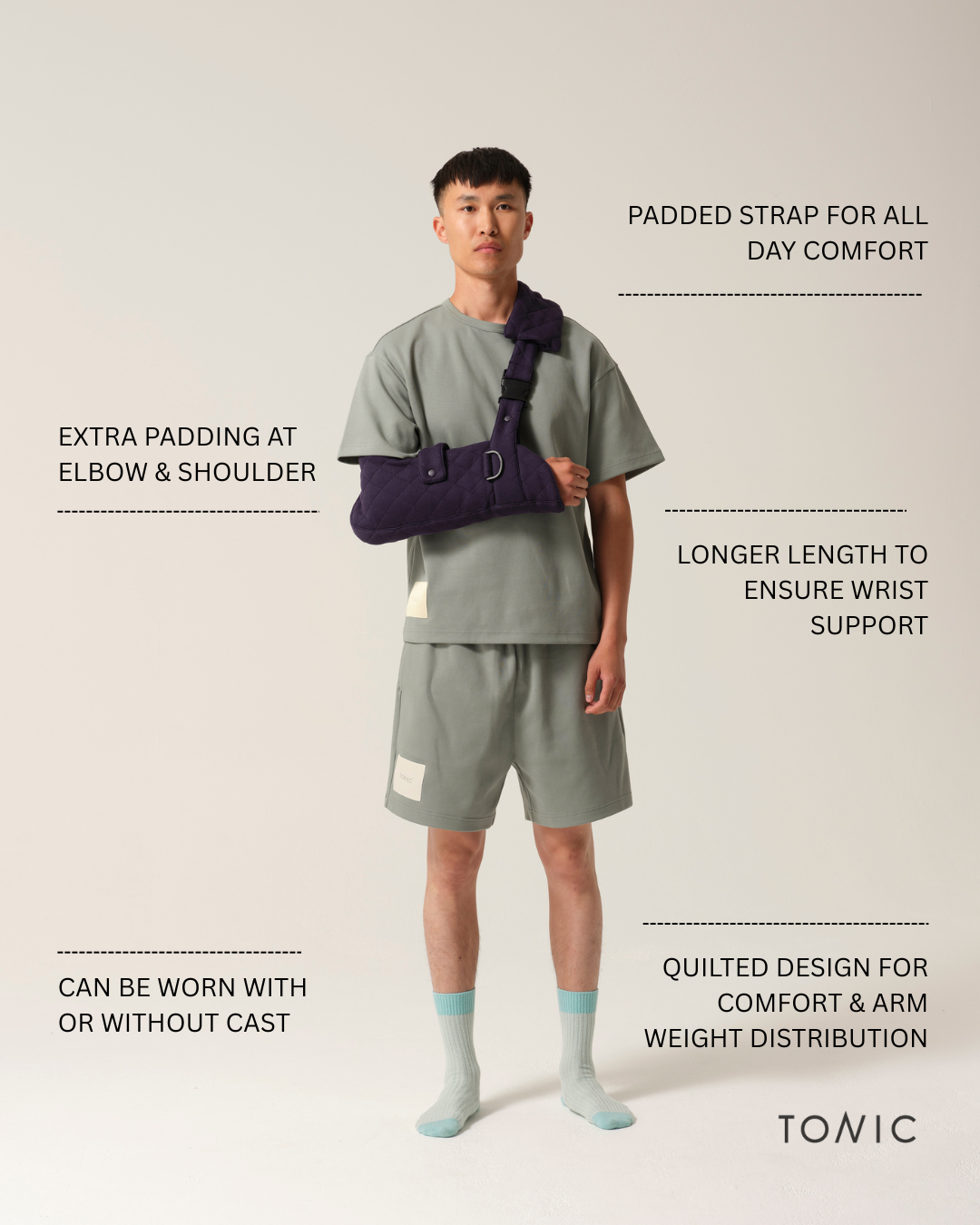 Mens Quilted Arm Sling® Navy