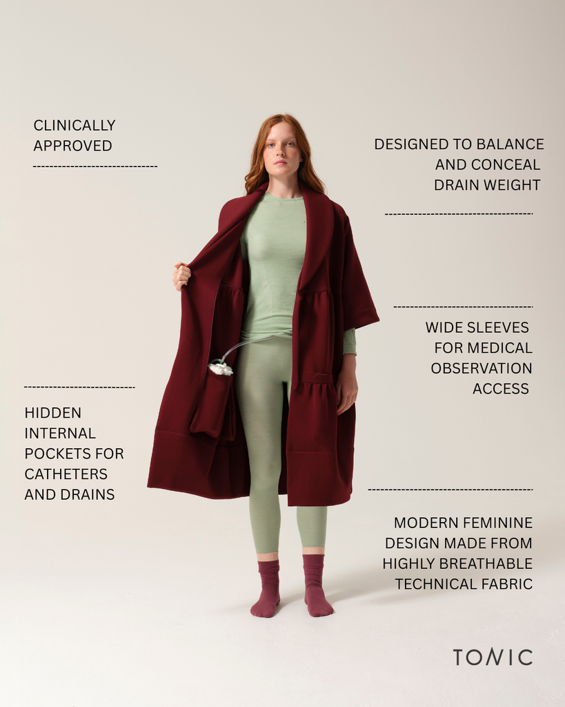 Womens Magic Pocket Drain Robe® Burgundy