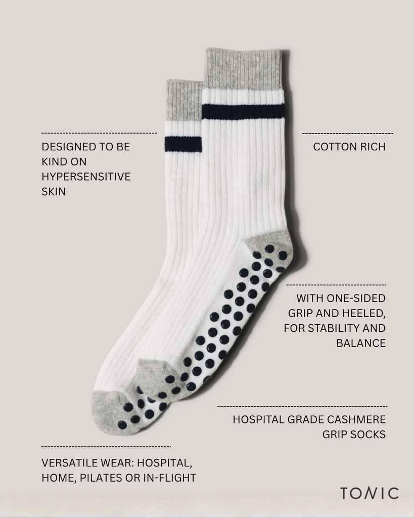 Cashmere Hospital Socks Buttermilk