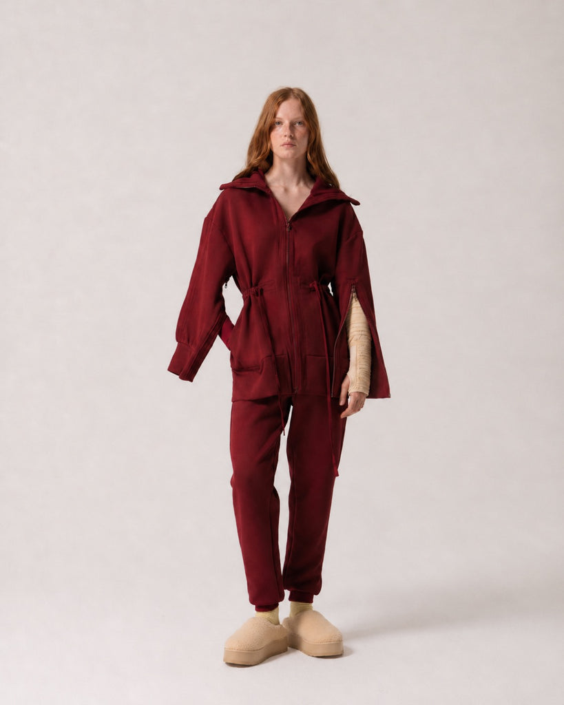 Womens Testing 1-2-3 Tracksuit Burgundy