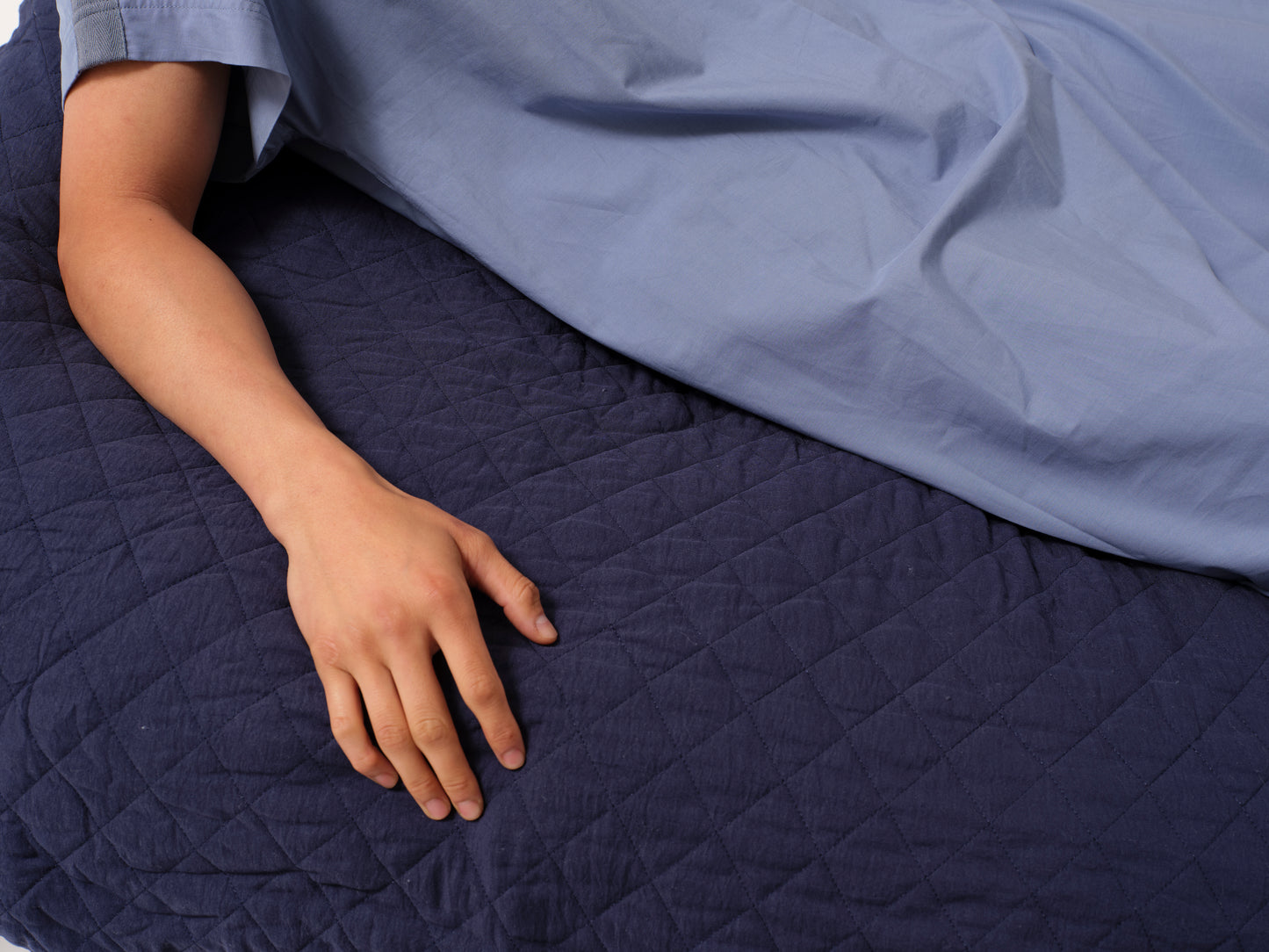 Quilted Treatment Day Blanket Set Navy