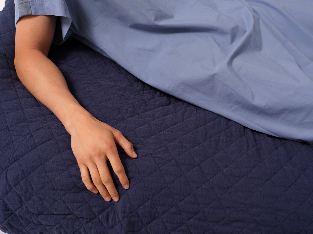 Quilted Treatment Day Blanket Set Navy