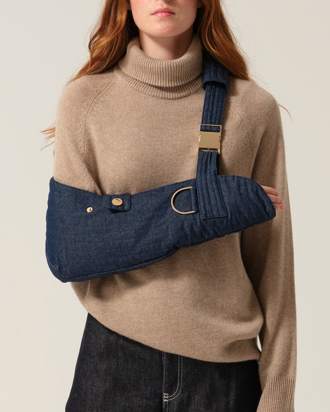 Womens Sculpture Sling® Denim/Gold