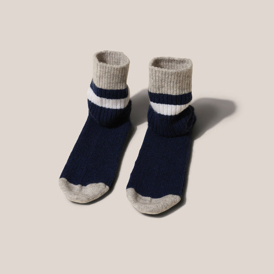Cashmere Hospital Socks Navy