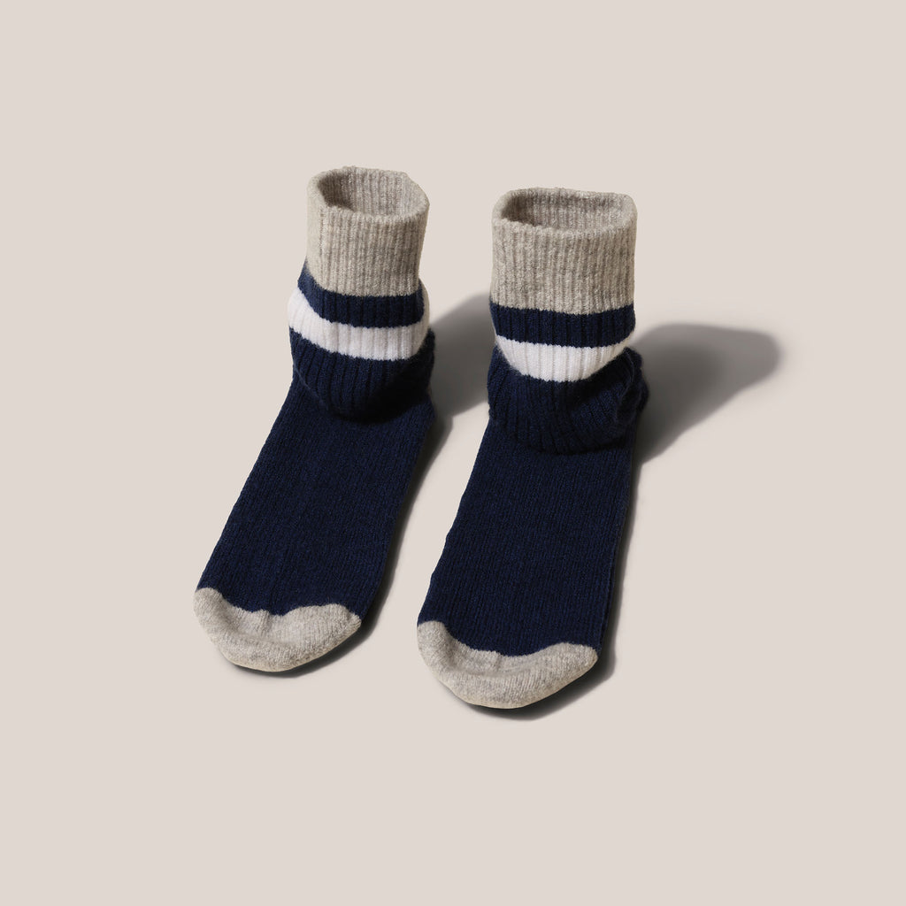 Cashmere Hospital Socks Navy