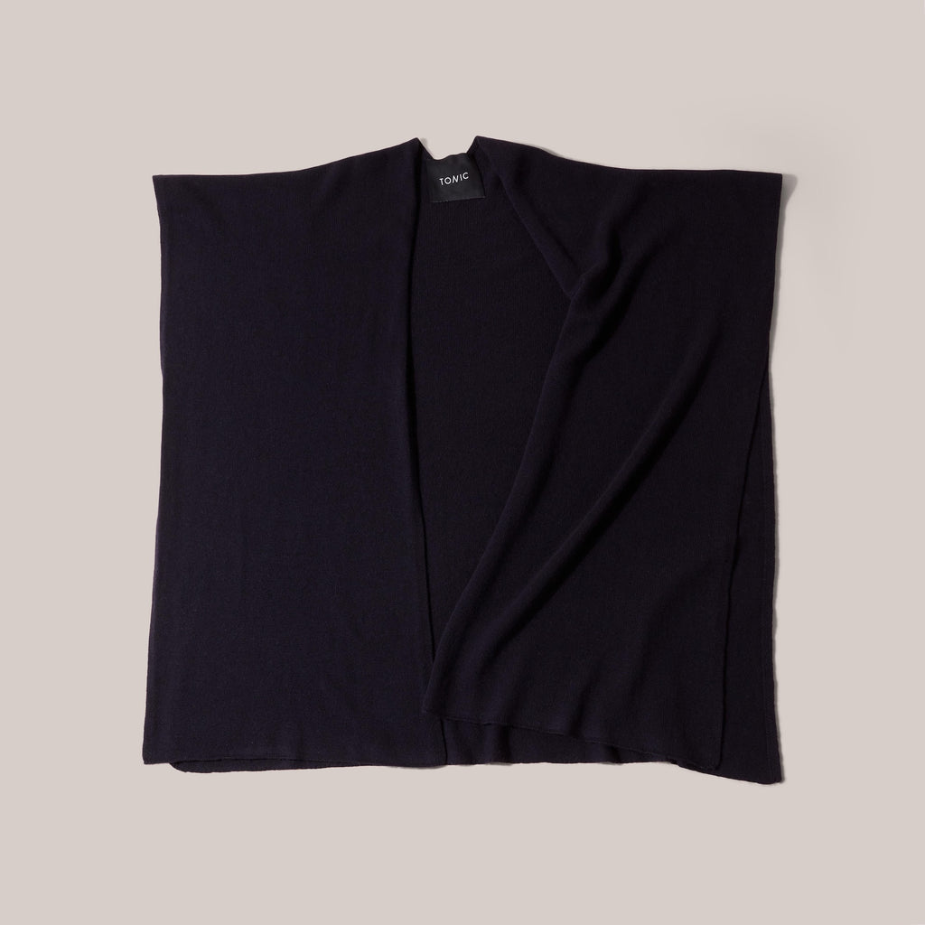 Cashmere Recuperation Shawl Navy