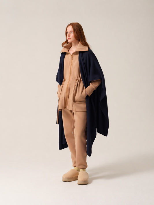 Cashmere Recuperation Shawl Navy