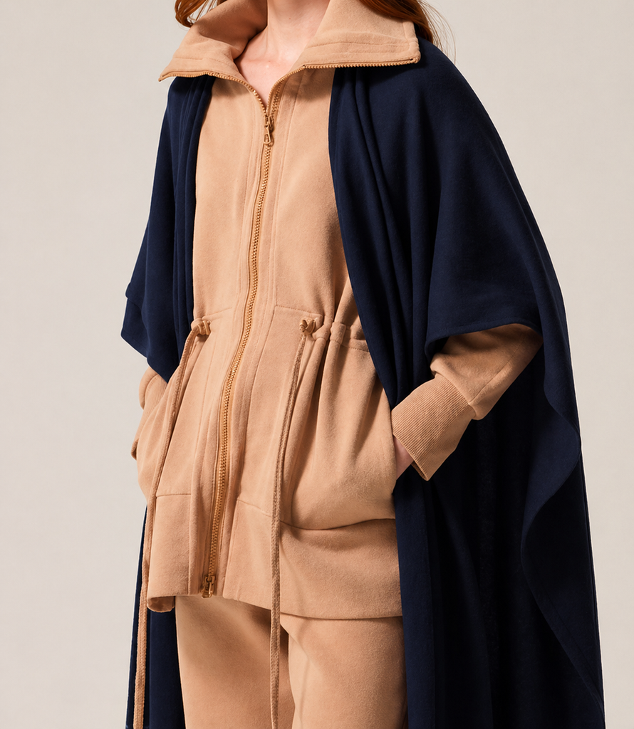 Cashmere Recuperation Shawl Navy