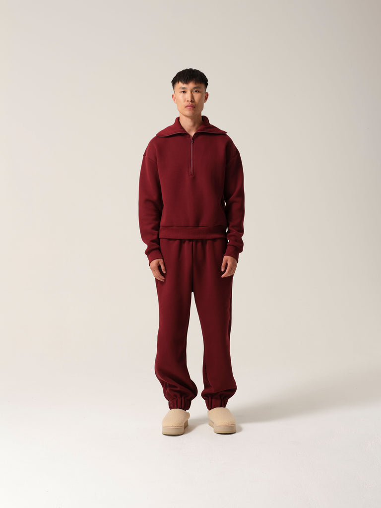 Mens Longevity Tracksuit Burgundy