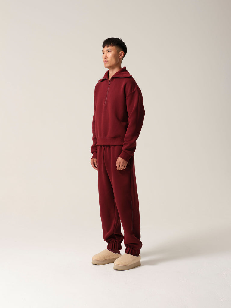 Mens Longevity Tracksuit Burgundy