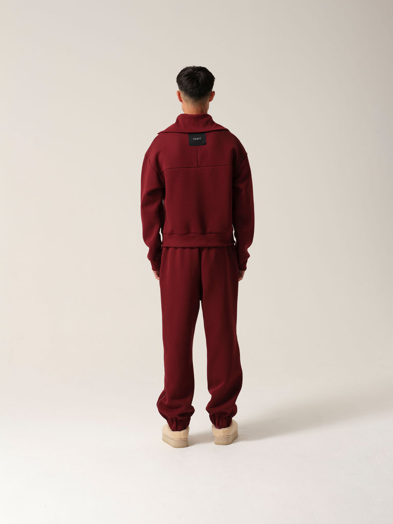 Mens Longevity Tracksuit Burgundy