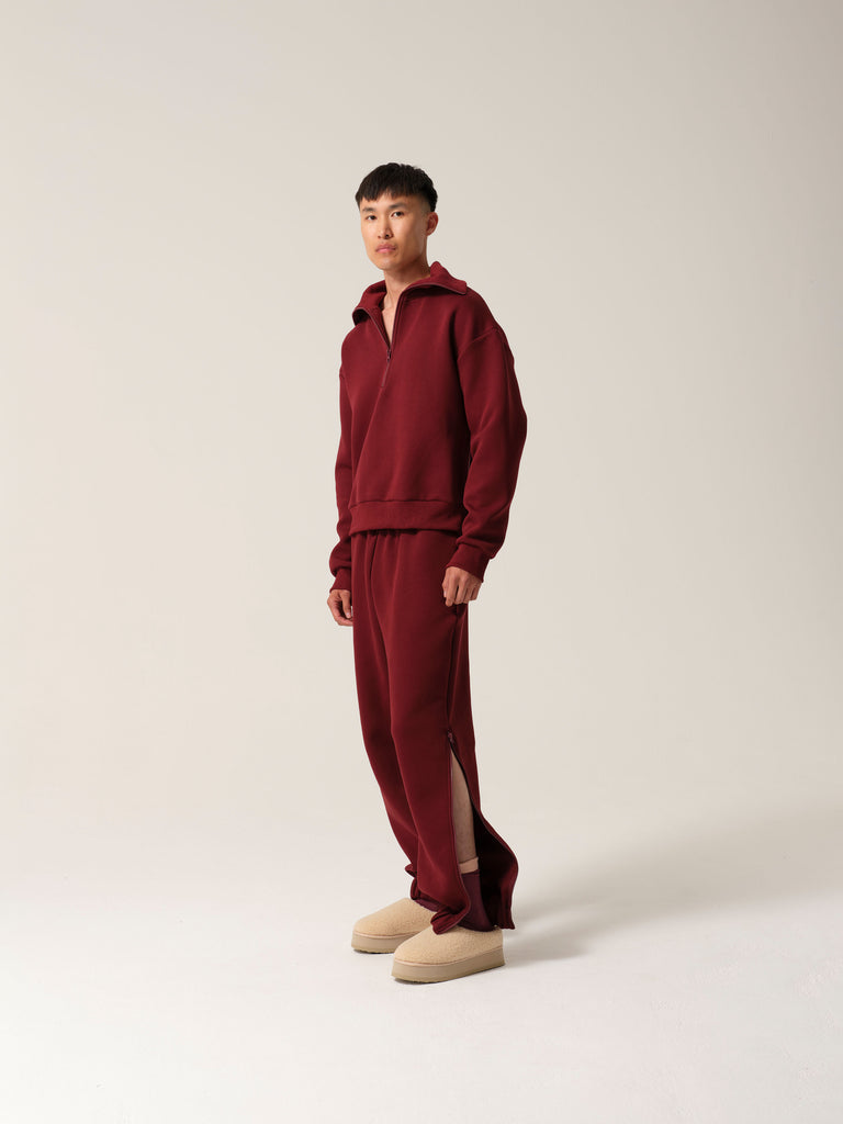 Mens Longevity Tracksuit Burgundy