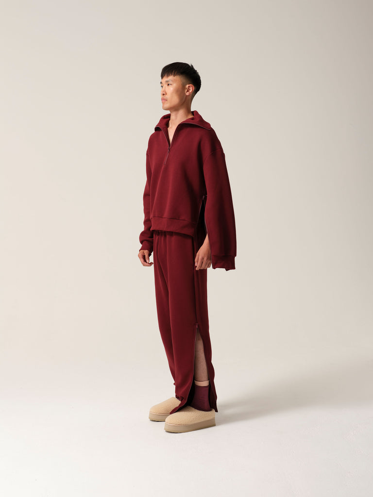 Mens Longevity Tracksuit Burgundy
