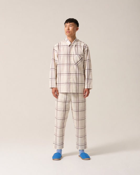 Mens Noah Long PJs Silver Linings