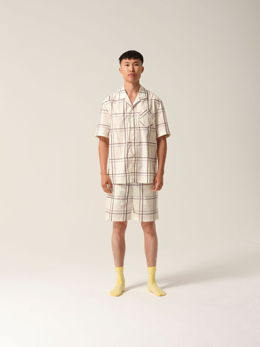 Mens Riley Short PJs Silver Linings