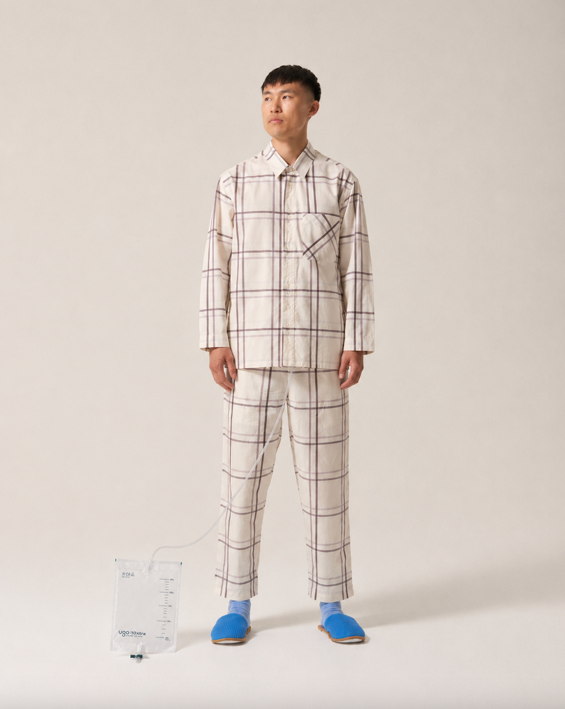 Catheter Access Mens Noah Long PJs Silver Linings