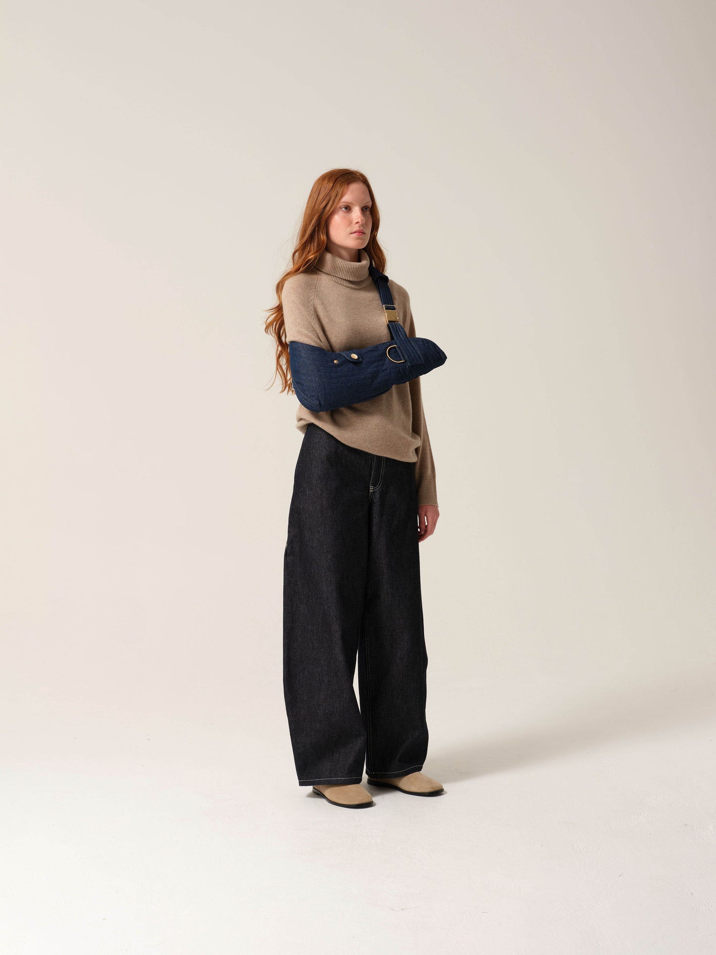 Womens Sculpture Sling® Denim/Gold