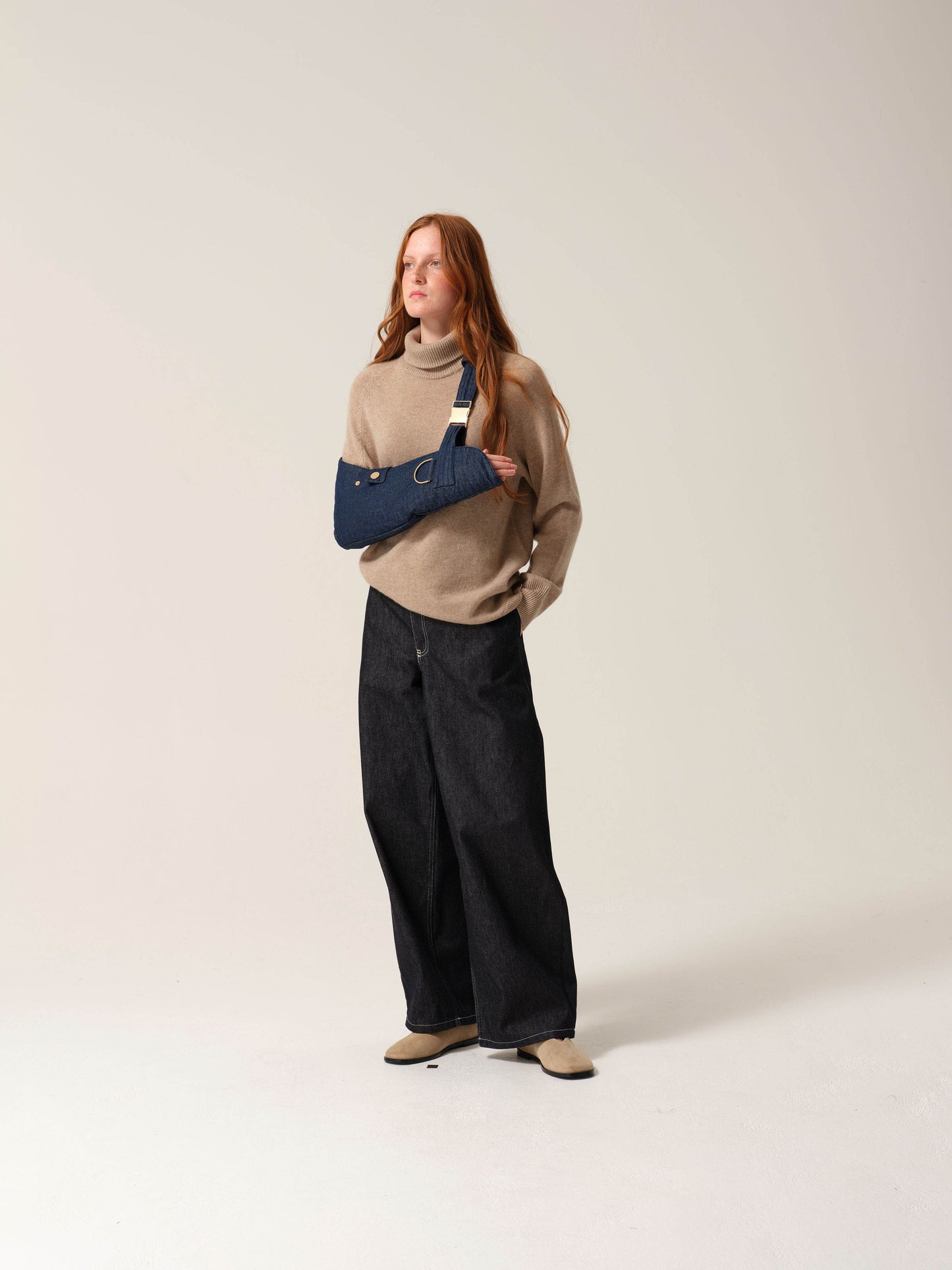 Womens Sculpture Sling® Denim/Gold