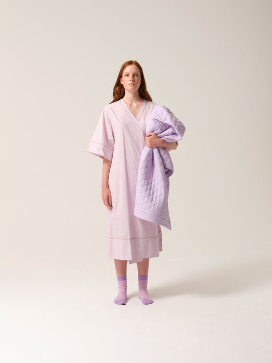 Quilted Treatment Day Blanket Set Lilac