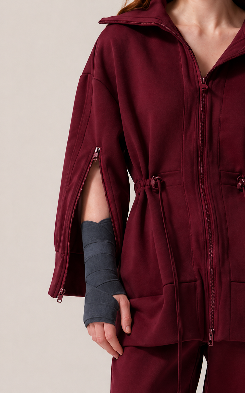 Womens Testing 1-2-3 Tracksuit Burgundy