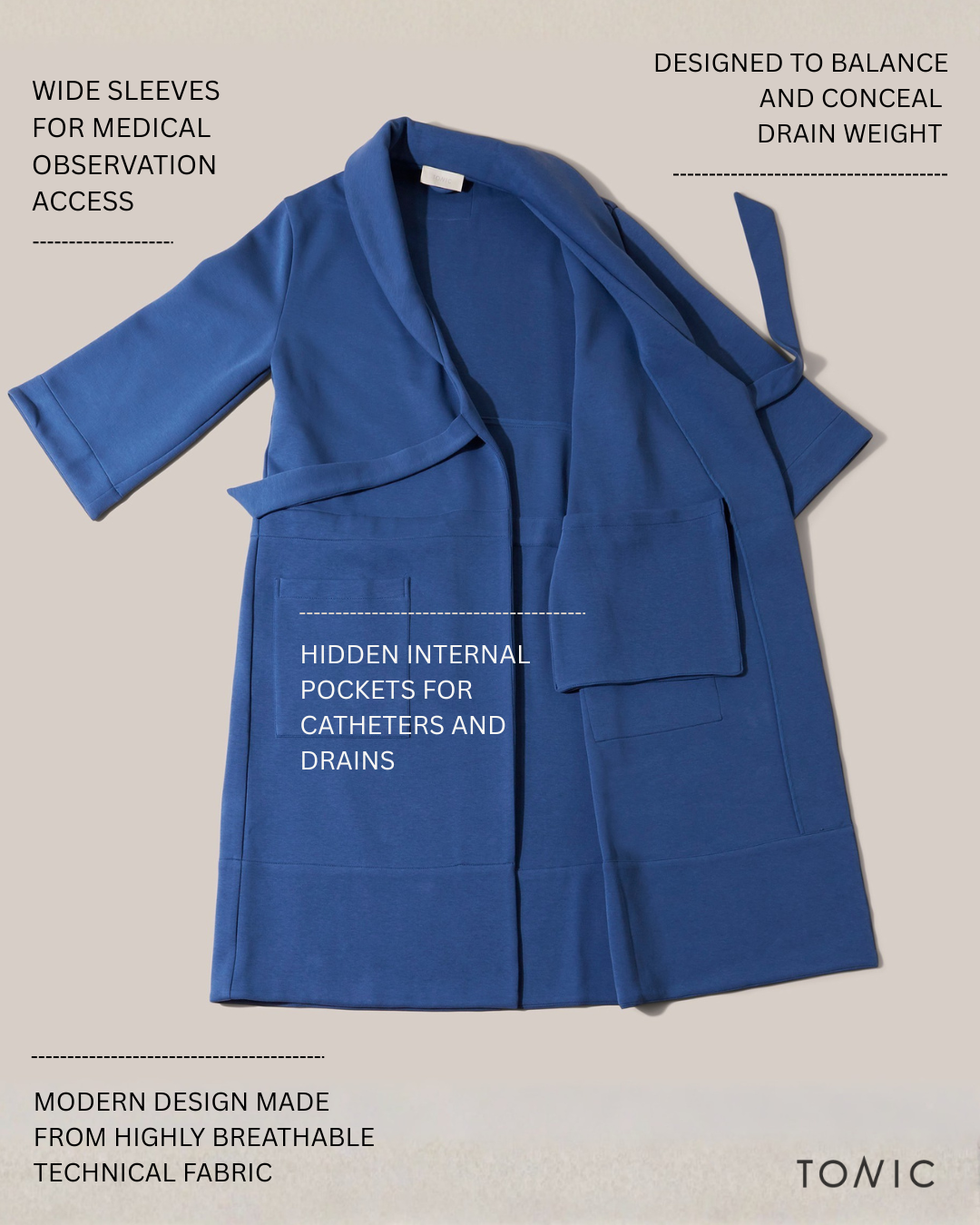 Mens Magic Pocket Drain Robe® Ocean Blue