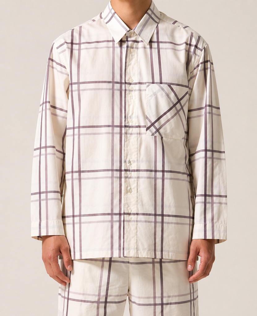 Catheter Access Mens Noah Long PJs Silver Linings
